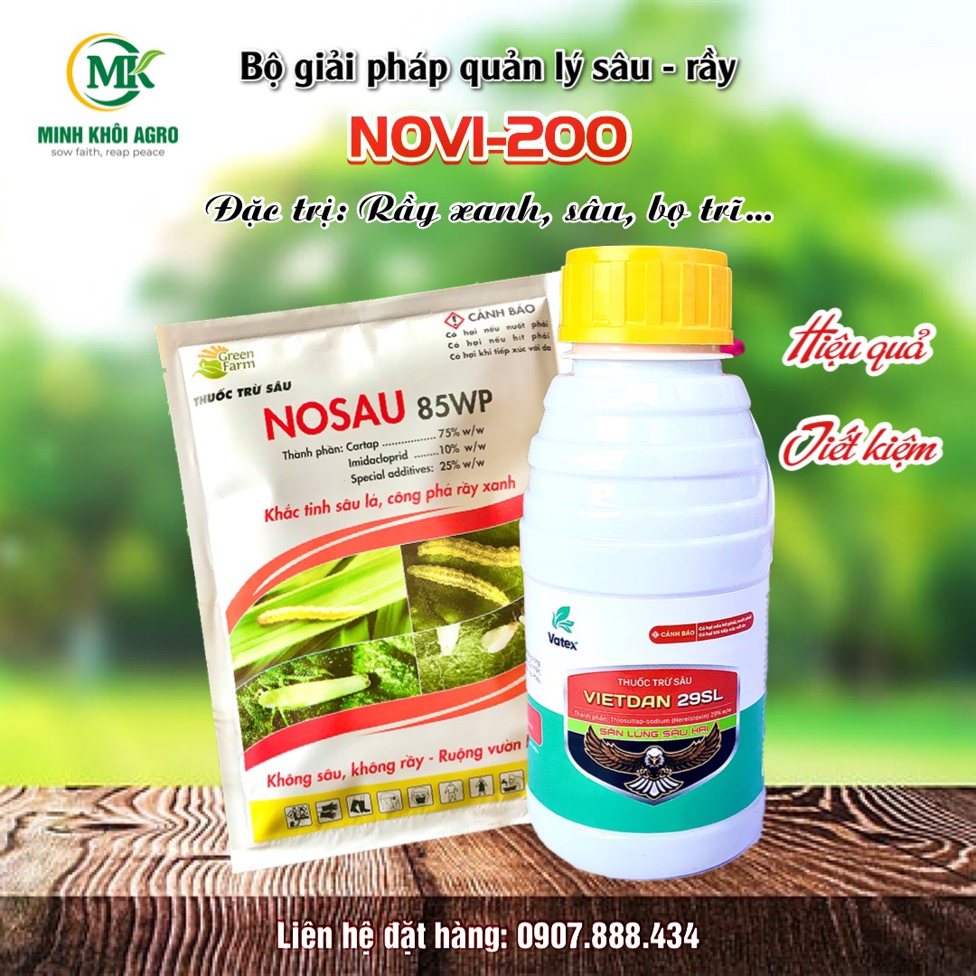 Bộ giải pháp NOVI-200 - Đặc trị rầy xanh, sâu, bọ trĩ.